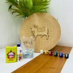 DIY Cow Lippan Art