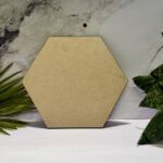 Hexagon Shape Plain MDF Cutout