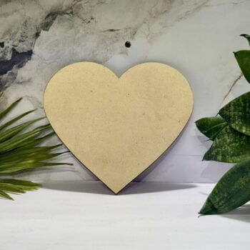 Heart Shape Plain MDF Cutout