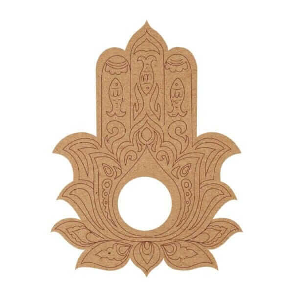 hamsa tealight mdf