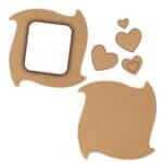 DIY Lovely Heart Photo Frame MDF