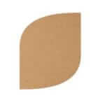 Leaf Shaped Plain MDF Top View