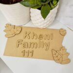 Floral MDF DIY Name Plates photo