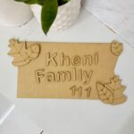 Floral MDF DIY Name Plates photo