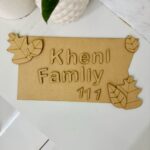 Floral MDF DIY Name Plates photo