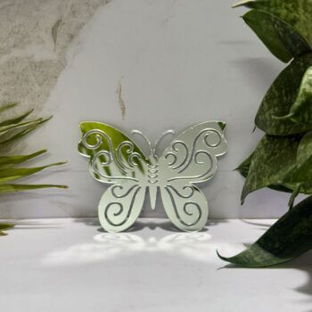 Butterfly Silver Acrylic Mirror
