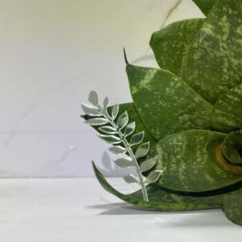 Fancy Leaf Silver Acrylic Mirror