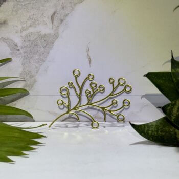 Fancy Golden Acrylic Mirror