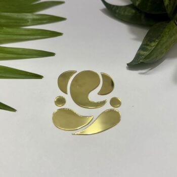 Fancy Golden Ganesh Acrylic Mirror