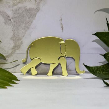 Fancy Golden Right Side Elephant Mirror