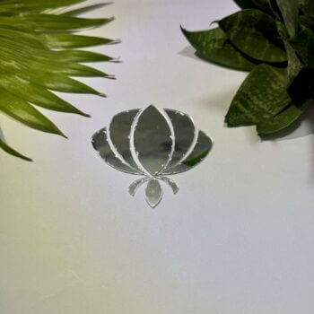 Fancy Lotus Silver Acrylic Mirror