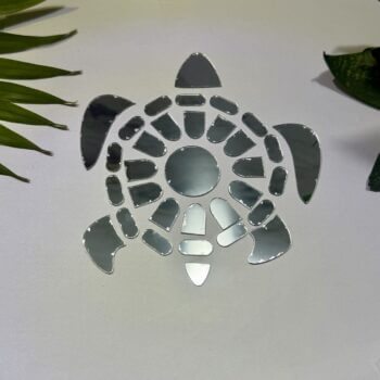 Fancy Silver Turtle Acrylic Mirror