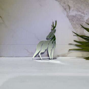 Fancy Silver Deer Left Acrylic Mirror