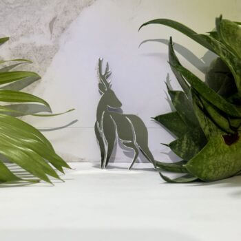 Fancy Silver Deer Right Acrylic Mirror