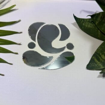 Fancy Silver Ganesh Acrylic Mirror