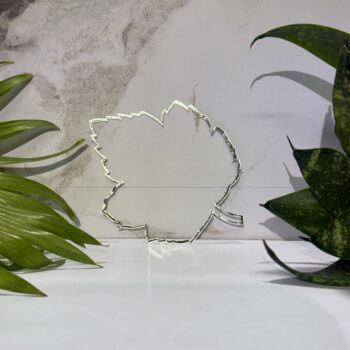 Fancy Silver Leaf Border Mirror