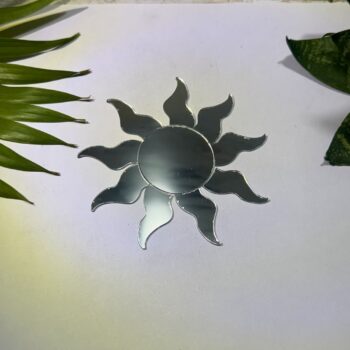 Fancy Silver Sun Acrylic Mirror