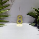 Golden acrylic mirror number 8