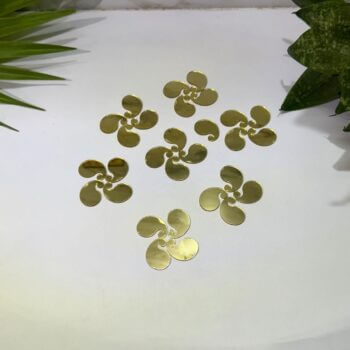 Mango Shape Golden Acrylic Mirror