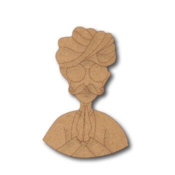 Modern Rajasthani Man Namaste Cutout