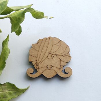 Rajasthani Moustache Wooden Cutout