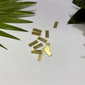 Rectangle Shape Golden Acrylic Mirror