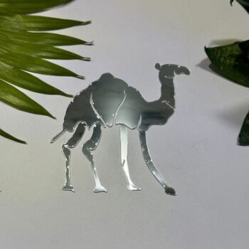 Right Camel Fancy Silver Acrylic Mirror