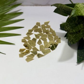 Fancy Shape 2 Golden Acrylic Mirror