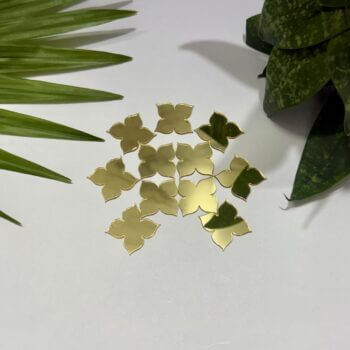 Flower Golden Acrylic Mirror