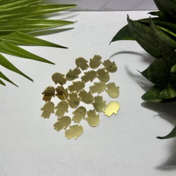 Golden Acrylic Mirror Of Hamsa