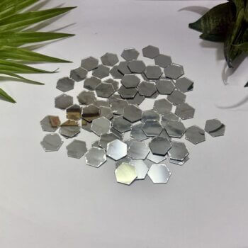 Hexagon Shape Silver Acrylic Mirror