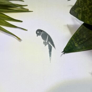 Left Parrot Silver Acrylic Mirror