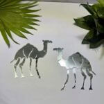 left & right camel fancy silver acrylic mirror