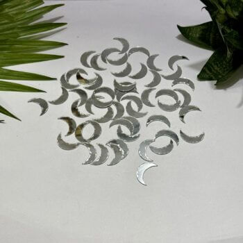 Moon Shape Silver Acrylic Mirror