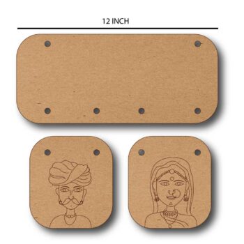 Traditional Couple Portrait Name Plate