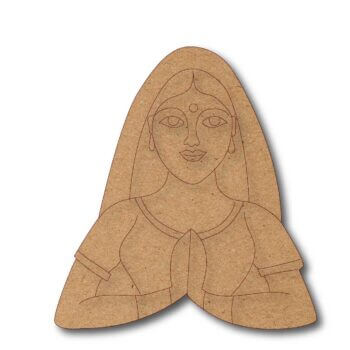 Rajasthani Woman Namaste Cutout
