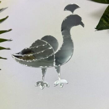 Silver Acrylic Bird Mirror