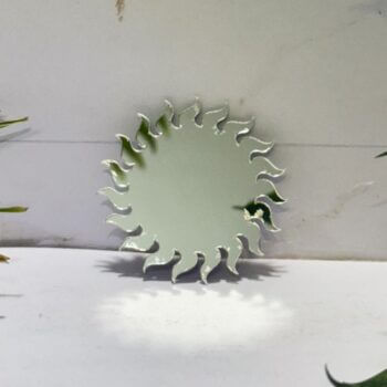 Sun Shape Silver Acrylic Mirror