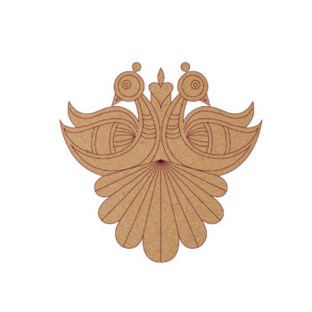 Premarked MDF Bird Pair Motif – Motif Style 2