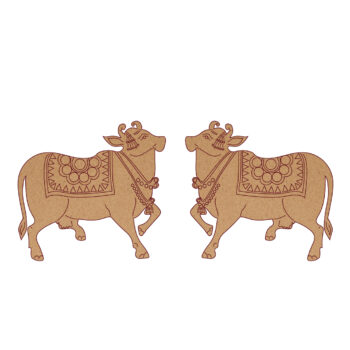 Premarked MDF Cow Pair – Motif Style 4
