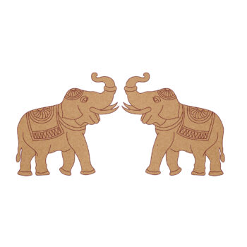 Premarked MDF Elephants Pair – Motif Style 7