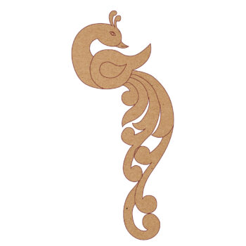 Premarked MDF Motif Peacock – Motif Style 21