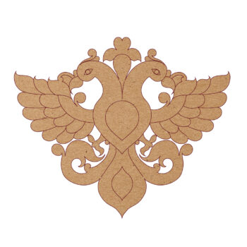 Premarked MDF Pair Peacock Motif – Motif Style 22
