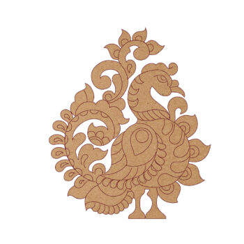 Premarked MDF Peacock Motif – Motif Style 24