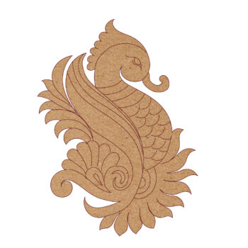 Premarked MDF Peacock Motif 5 – Motif Style 29