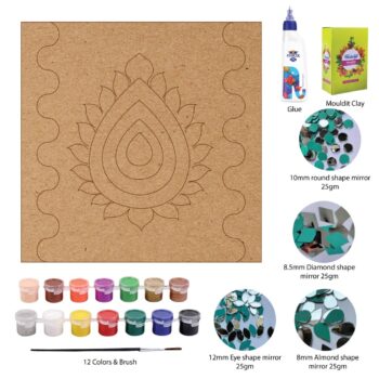 DIY Traditional Motif Lippan Art Kit