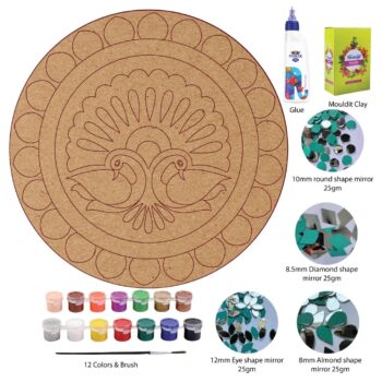 DIY Trendy Peacock Lippan Art Kit