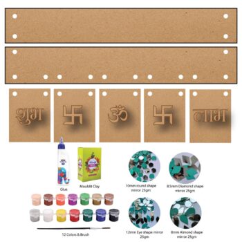 DIY Wall Hanging Om Swastik Subh Labh Lippan Art Kit