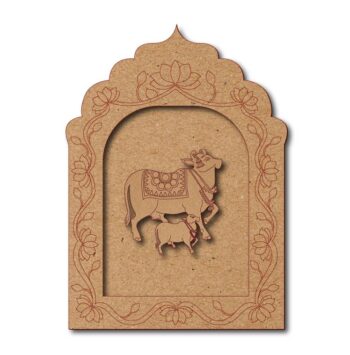 Cow & Lotus MDF Jharokha Frame
